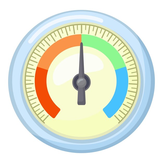 Colorful simplistic pressure gauge illustration