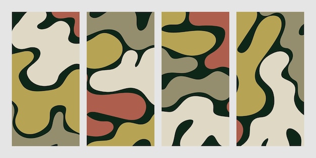 colorful soft abstract vector background set