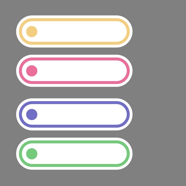 colorful striped ppt element set