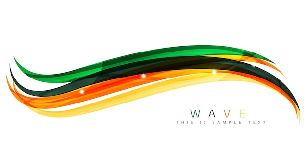 Colorful stripes wave composition business template