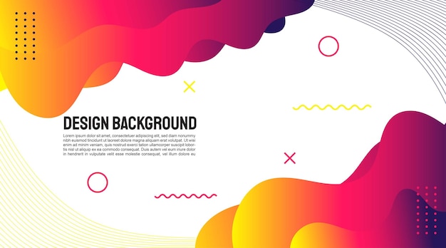 Colorful template banner with gradient color