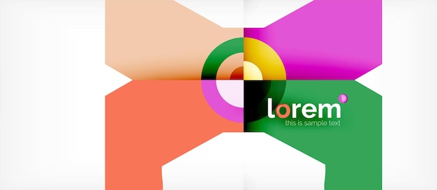 Colorful trendy geometric shapes background