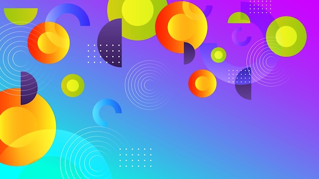 Colorful vector abstract gradient shapes abstract background