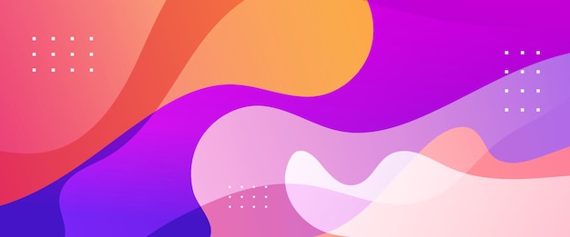Colorful vector gradient abstract creative banner in minimal and simple trendy style with wave shapes Vector design layout for presentations flyers posters background annual report invitations