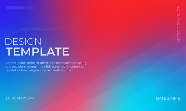 Colorful Vector Gradient Grainy Texture Artwork in Red Turquoise and Indigo