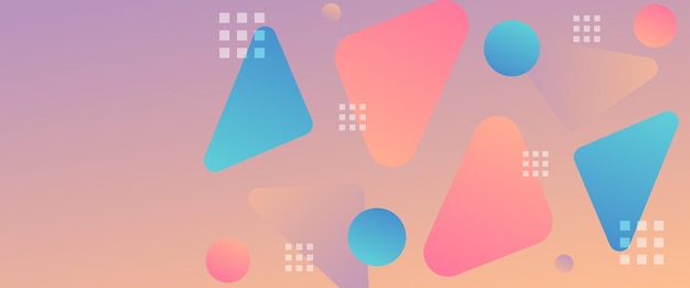 Colorful vector minimalist gradient abstract banner design with geometric style Graphic design element modern style concept for background banner flyer card wallpaper cover or brochure
