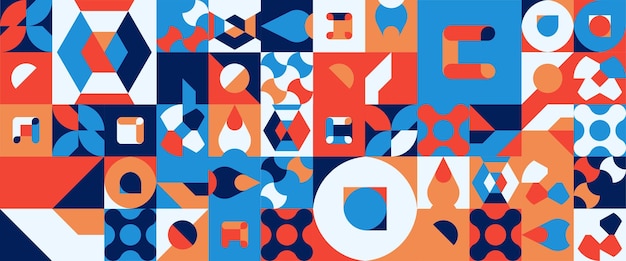 Colorful vector modern banners with abstracts shapes geometric mosaic For background poster flyer banner invitation cover for book catalog report
