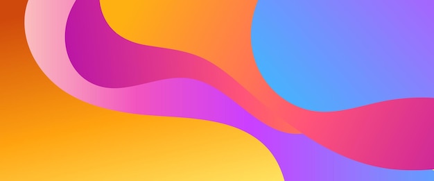 Colorful vector simple gradient banner background with waves and liquid shapes Vector design layout for presentations flyers posters background annual report invitations