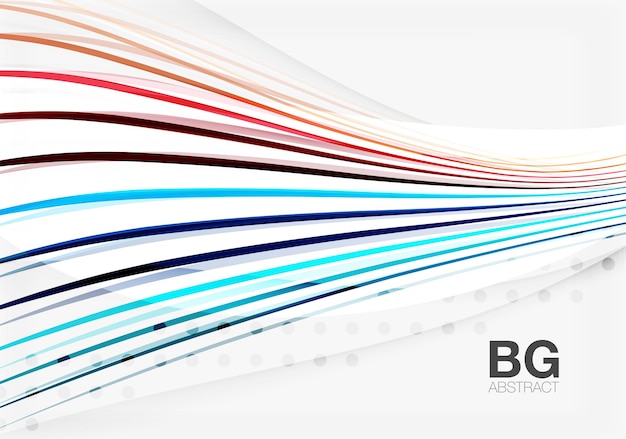 colorful vector stripes on grey modern technology or business web abstract background