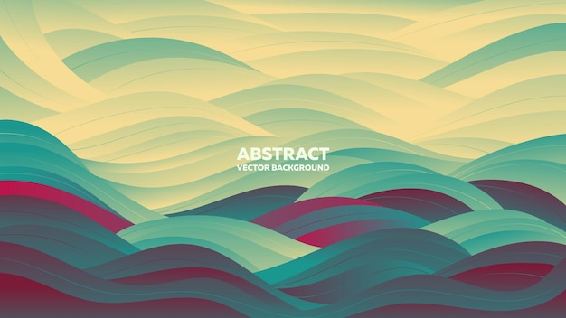 Colorful wave gradient vector background