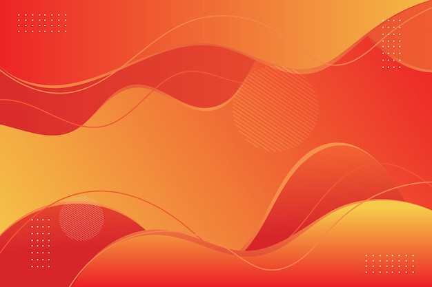 Colorful wave landing page flat background vector design