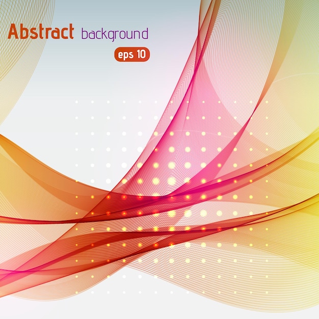 Colorful wave on gray background
