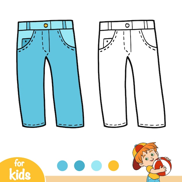 Coloring book for children Jeans