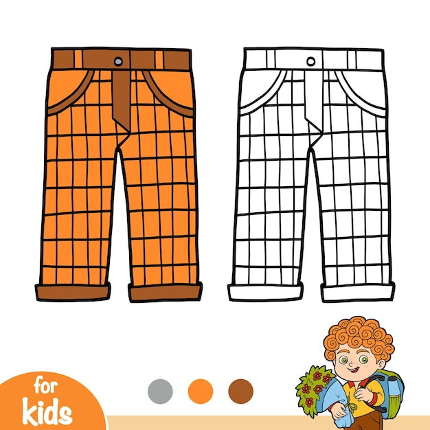 Coloring book for children Trousers