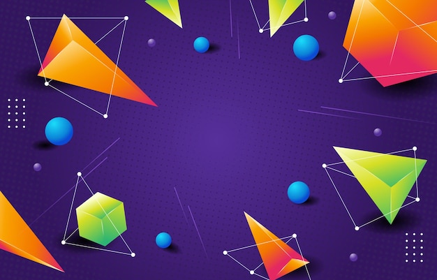 Colourful abstract Geometric Concept