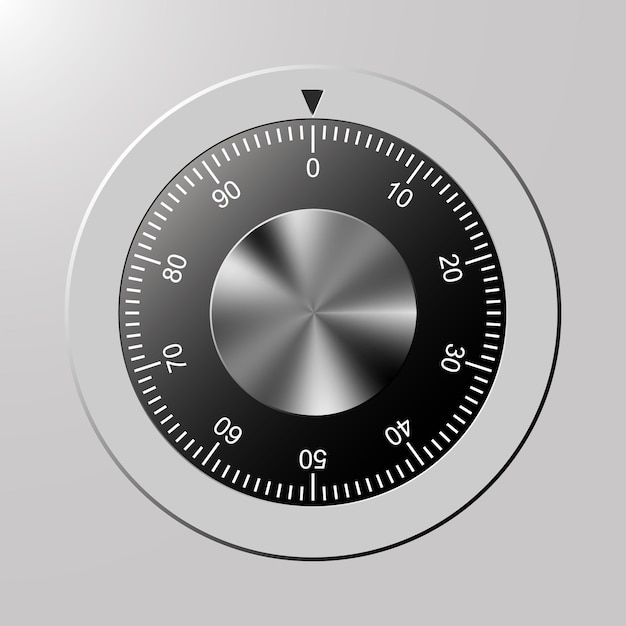 Combination code lock numbers Vector