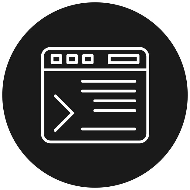 command line vector icon can be used for computer programming iconset