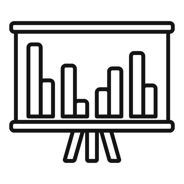 commerce graph banner icon outline vector information chart