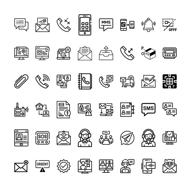 Communication and Messaging Icons