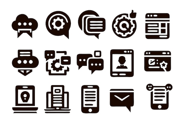 Communication and Web Optimization Icons