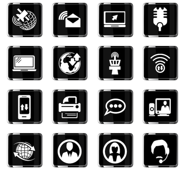Communication vector icons for user interface design