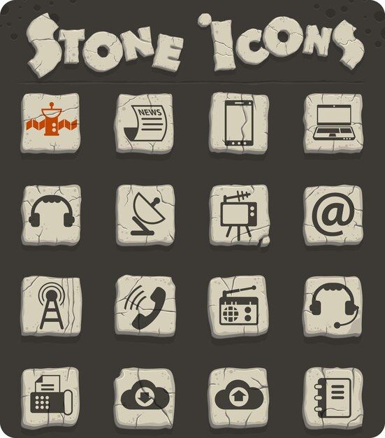 Communication vector icons for web and user interface design
