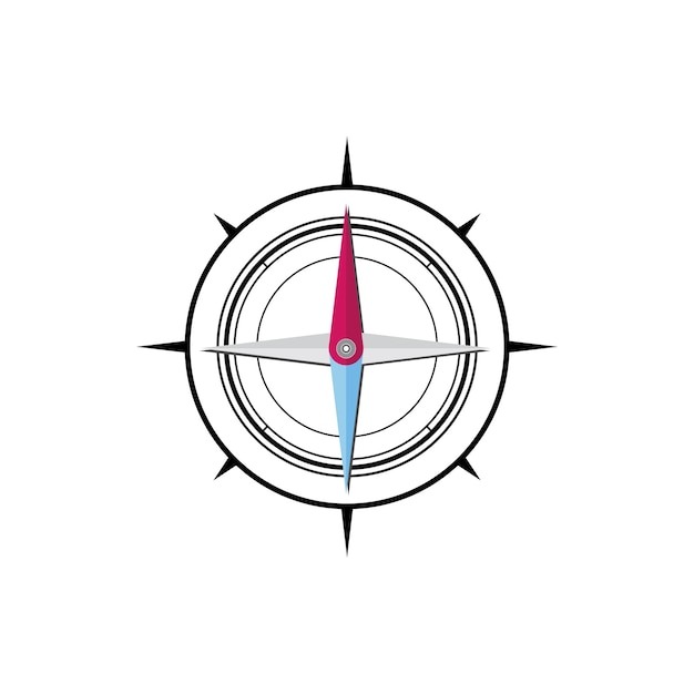 Compass icon Flat design Vector illustration
