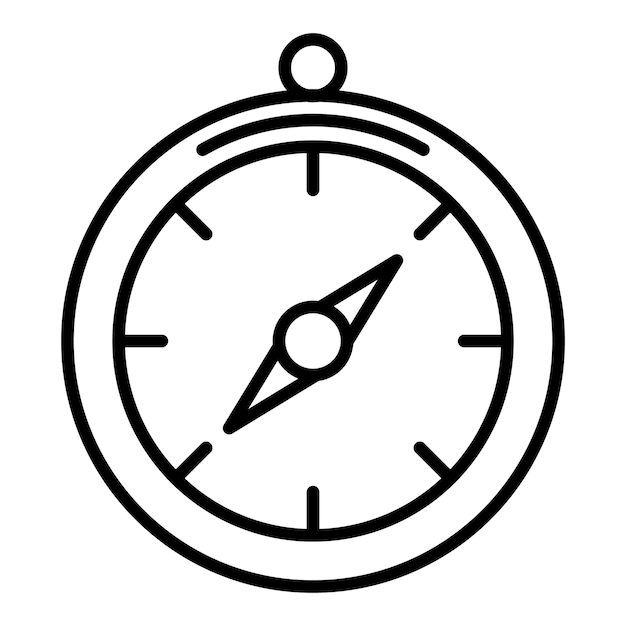 Compass Line Illustration