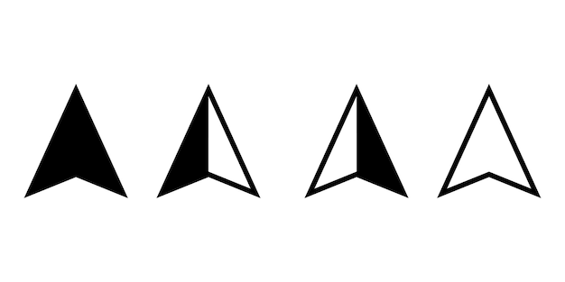 Compass vector arrow. Set of isolated icon arrow. Vector graphic illustration.