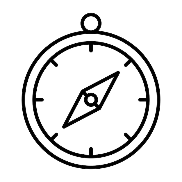 Compass Vector Illustration Style