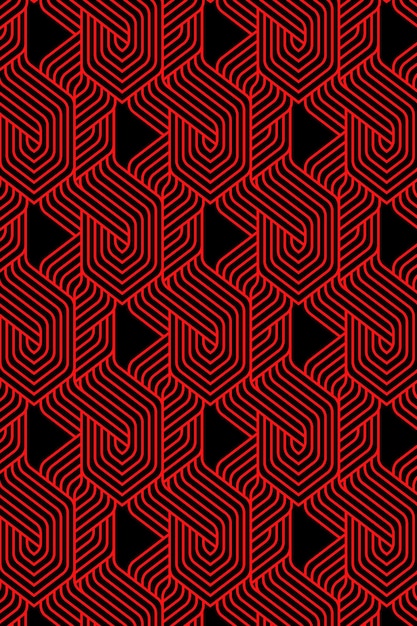 Complex Geometric Red Background
