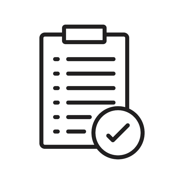 Compliance icon Flat art in black and white isolated