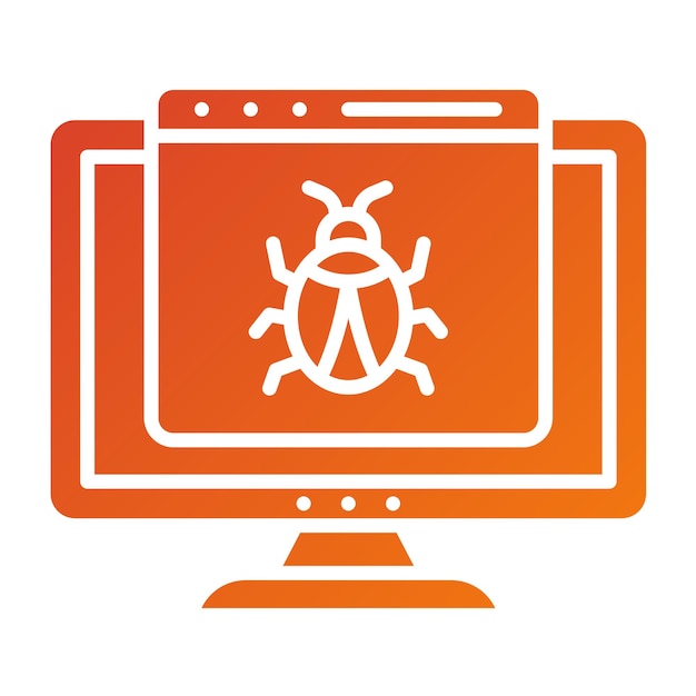 computer bug icon style