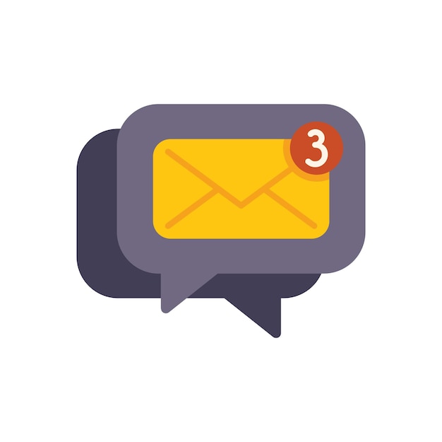 Computer chat icon flat vector Web internet Content mobile