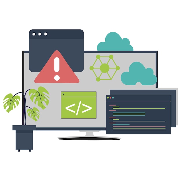 computer coding illustration
