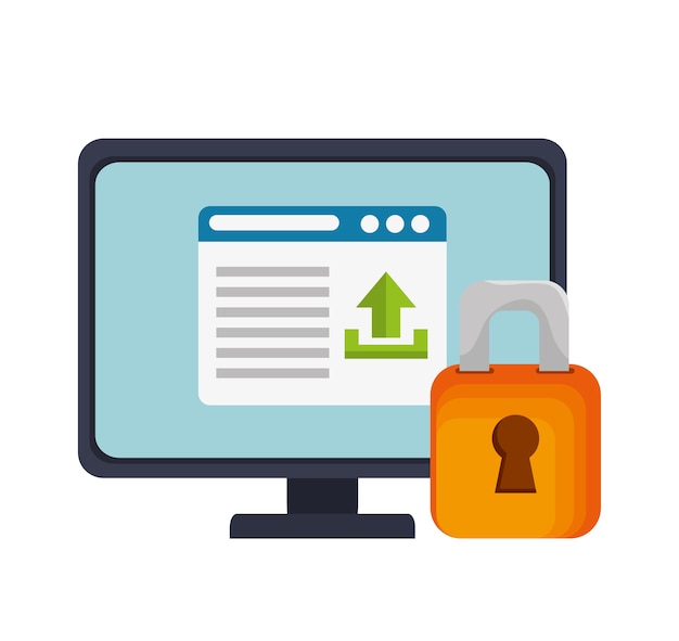 computer desktop display isolated icon 