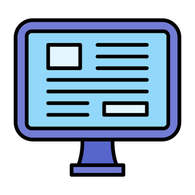 Computer Flat Illustration