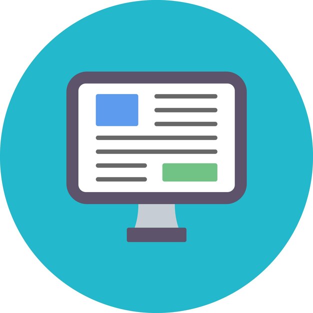 computer flat illustration