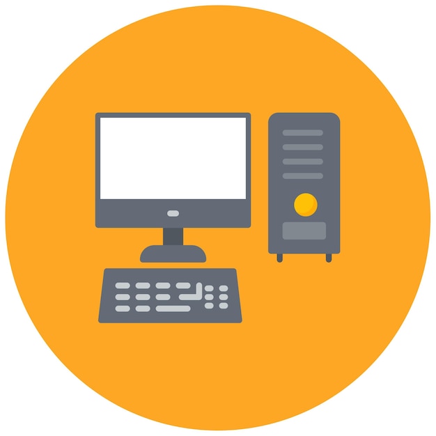 Computer Flat Illustration