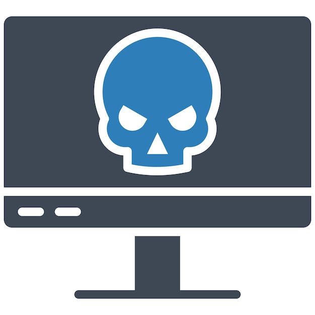 Computer Hacked Vector Illustration Style