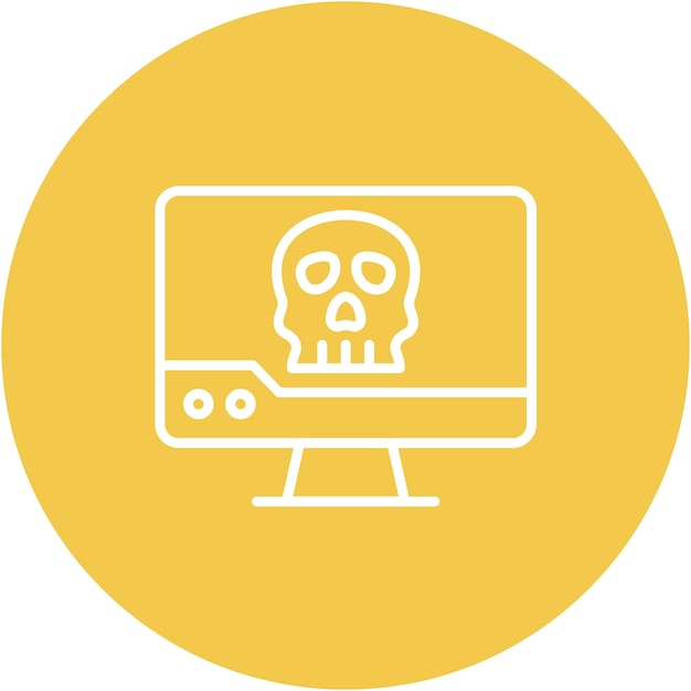 Computer Hacked Vector Illustration Style