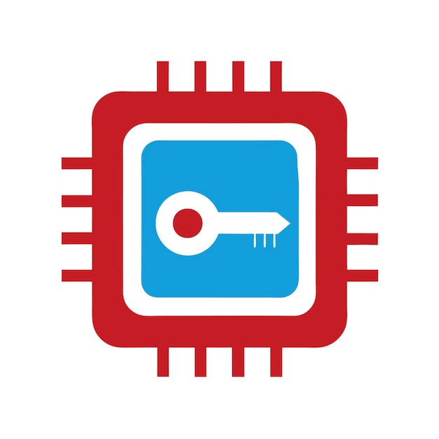 computer hardware components parts and devices featuring bios chip vector style illustration