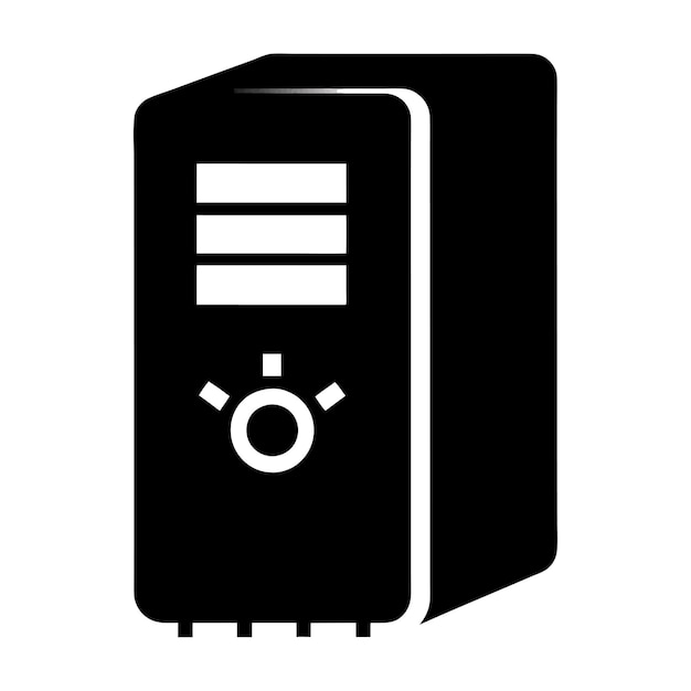 Computer Hardware Components Parts and Devices Featuring Central Processing Unit CPU Vector Style