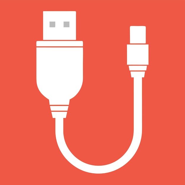 Computer Hardware Components Parts and Devices Featuring SATA Cable Vector Style Design