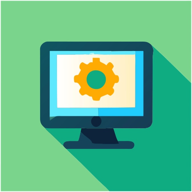 computer icon colored shapes