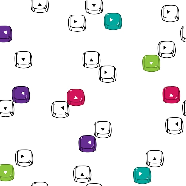 Computer keyboard background seamless Abstract vector pattern texture seamless White Illustration