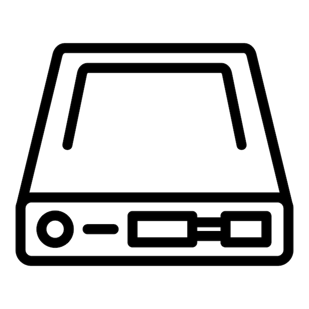 Computer mall icon outline vector Store laptop Retail online