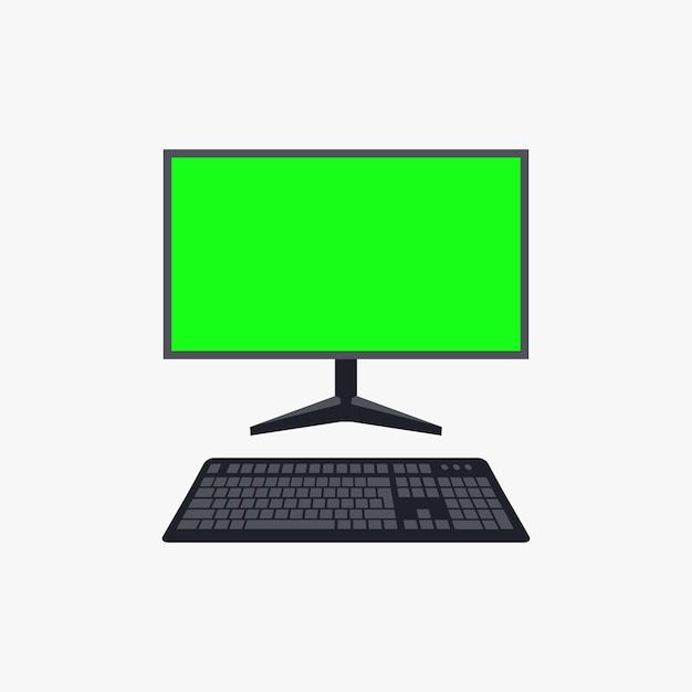 Computer monitor and keyboard setup