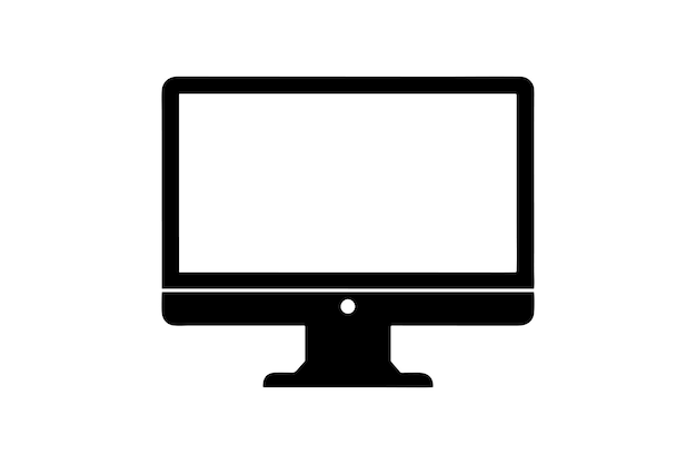computer monitor silhouette vector illustration designs