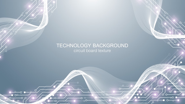 Computer motherboard  background with circuit board electronic elements. .